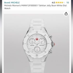 Michele Women's MWW12F000001 Tahitian Jelly Bean White Dial Watch